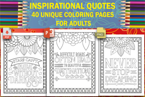 Download Inspirational Quotes Coloring Book Pages - Coloring book page Collection