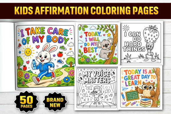 Download Positive Affirmation Coloring Book Pages - Coloring book page Collection