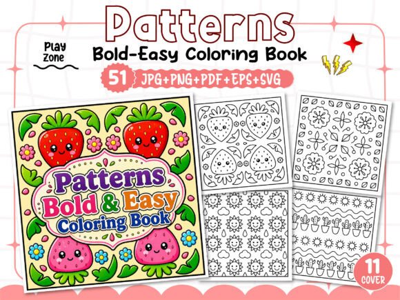 Download Patterns Bold &amp; Easy Coloring Book Pages - Coloring book page Collection