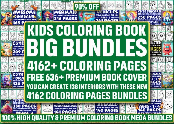 Download 4162 KIDS COLORING BOOK PAGE MEGA BUNDLE - Coloring book page Collection