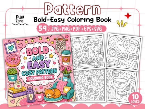 Download Bold Easy Pattern Coloring Book Pages - Coloring book page Collection