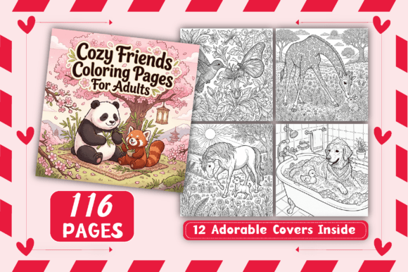 Download Cozy Friends Coloring Pages for Adults - Cozy friends Collection
