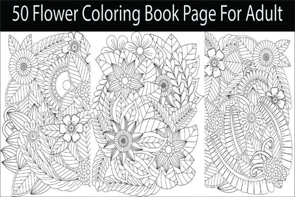 Download Flower Coloring Book Page for Adults - Coloring book page Collection