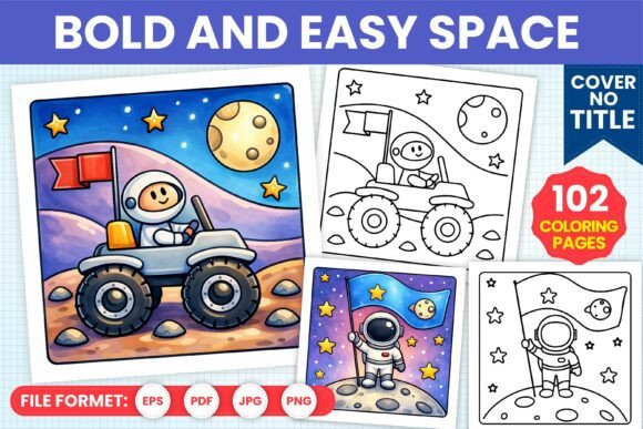 Download Bold and Easy Space Coloring Book Pages - Coloring book page Collection