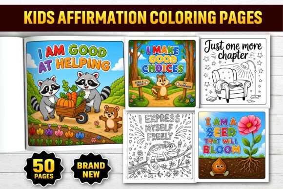 Download Positive Affirmation Coloring Book Pages - Coloring book page Collection