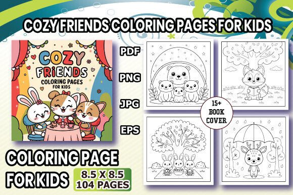 Download Cozy Friends Coloring Pages for Kids - Cozy friends Collection