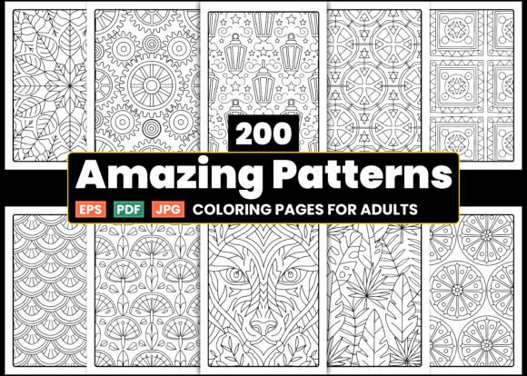 Download 200 Amazing Patterns Coloring Book Pages - Coloring book page Collection