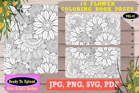 Download Flower Coloring Book Page for Adults - Coloring book page Collection