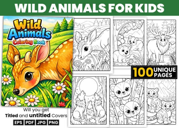 Download Wild Animals Kids Coloring Book Pages - Coloring book page Collection