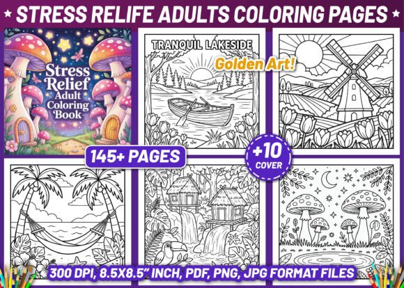 Download Stress Relief Adult Coloring Book Pages - Coloring book page Collection