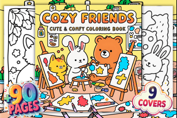 Download Cozy Friends Cute &amp; Comfy Coloring Pages - Cozy friends Collection