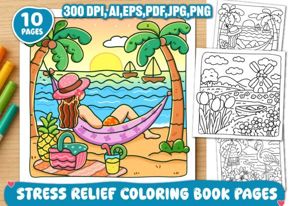 Download Stress Relief Adult Coloring Book Pages - Coloring book page Collection