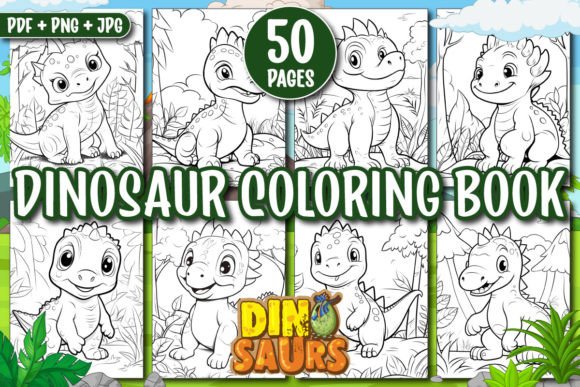 Download CUTE DINOSAUR COLORING BOOK PAGES - Coloring book page Collection