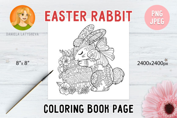 Download Easter Rabbit Coloring Book Page - Coloring book page Collection